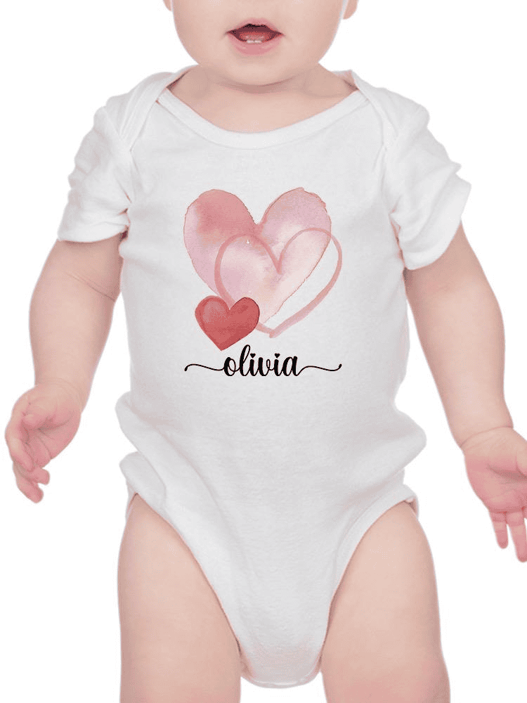 Hearts Custom Name Bodysuit -Custom Designs