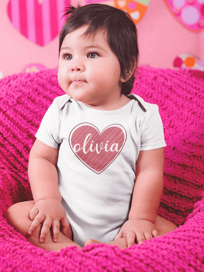 Custom Name And Heart Bodysuit -Custom Designs