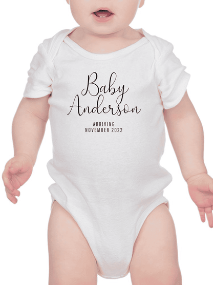 Baby Arriving Bodysuit -Custom Designs