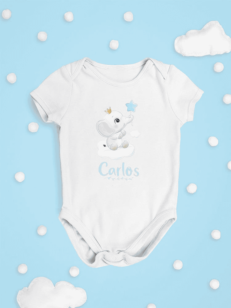 Elephant Custom Name Bodysuit -Custom Designs