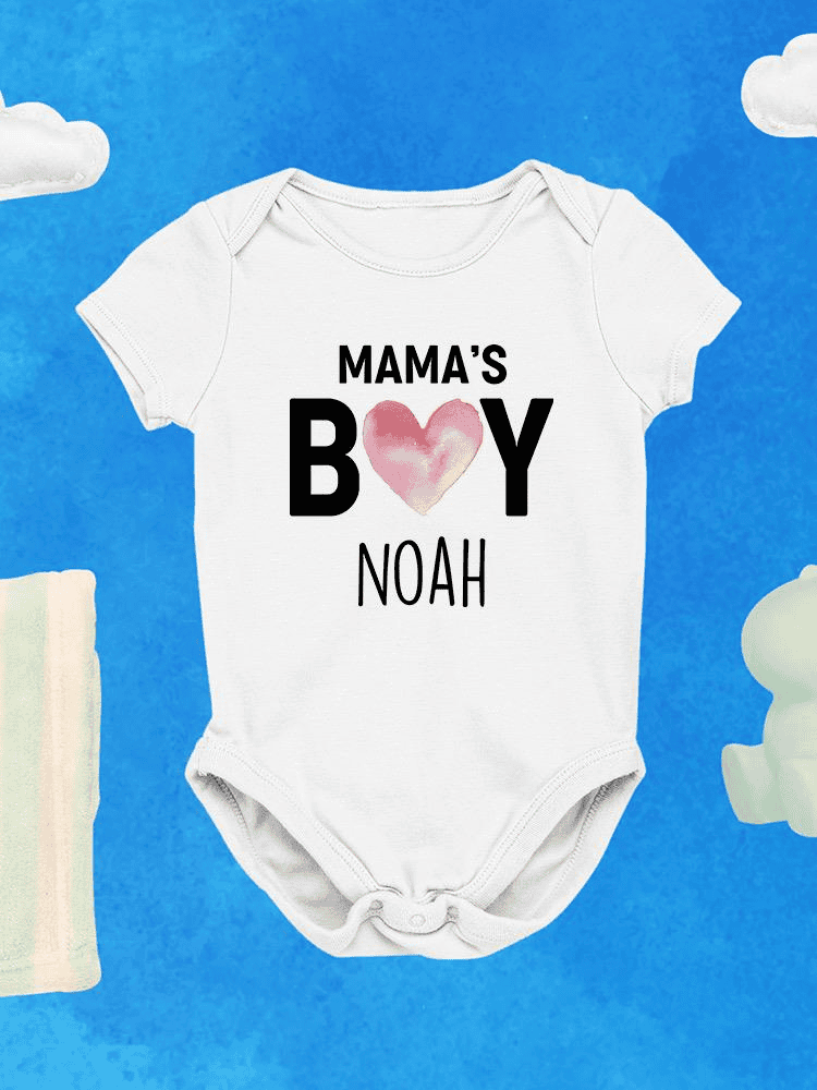 Mama's Boy Name Bodysuit -Custom Designs