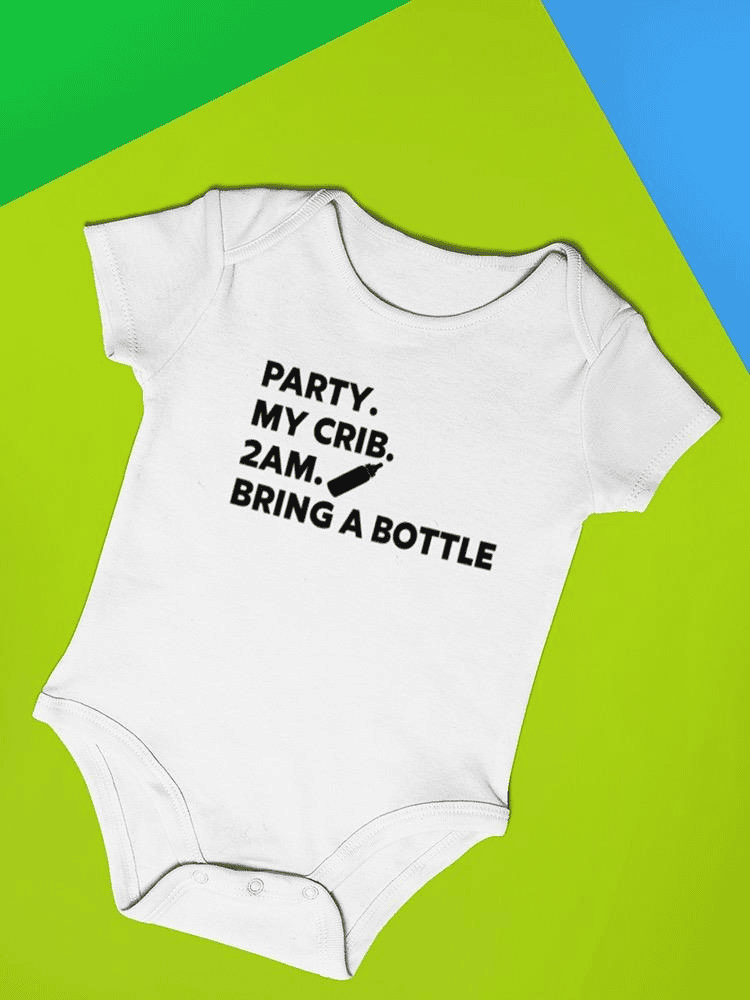 Party In My Crib Bodysuit -SmartPrintsInk Designs