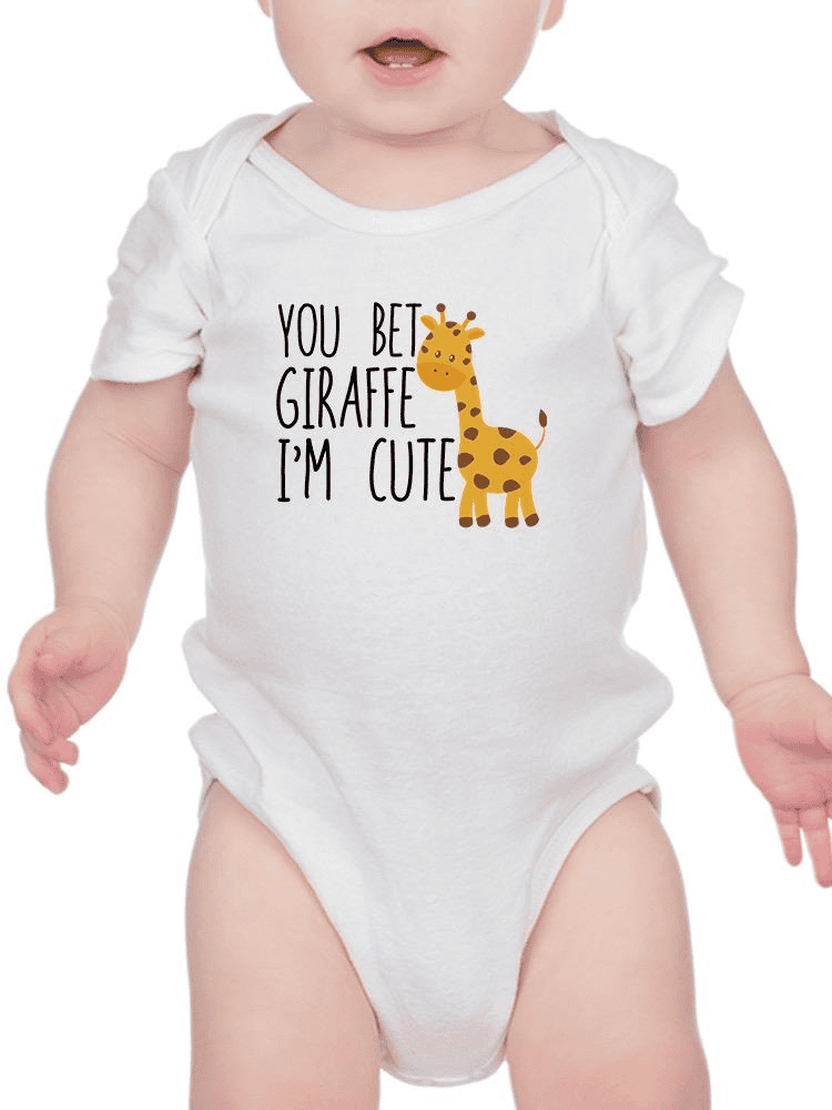 You Bet Giraffe I'm Cute Bodysuit -SmartPrintsInk Designs