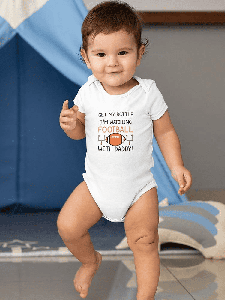 Watching Football With Daddy Bodysuit -SmartPrintsInk Designs