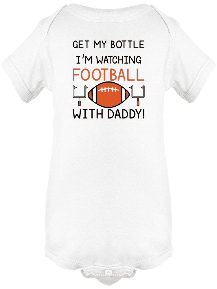 Watching Football With Daddy Bodysuit -SmartPrintsInk Designs