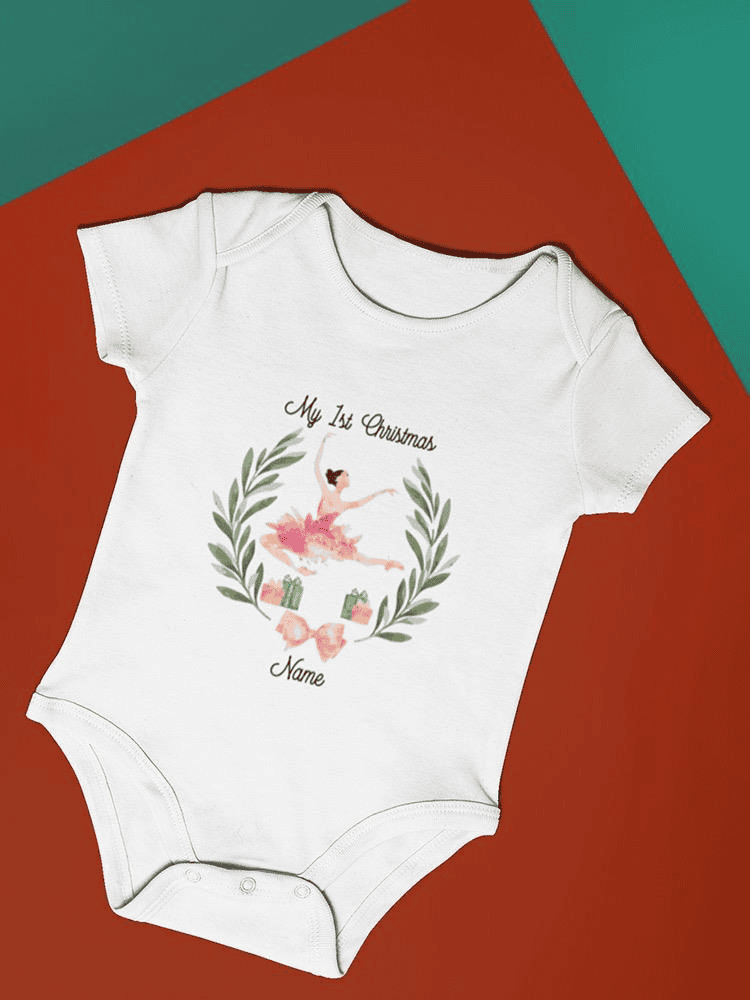 My First Christmas Custom Name Bodysuit -Custom Designs