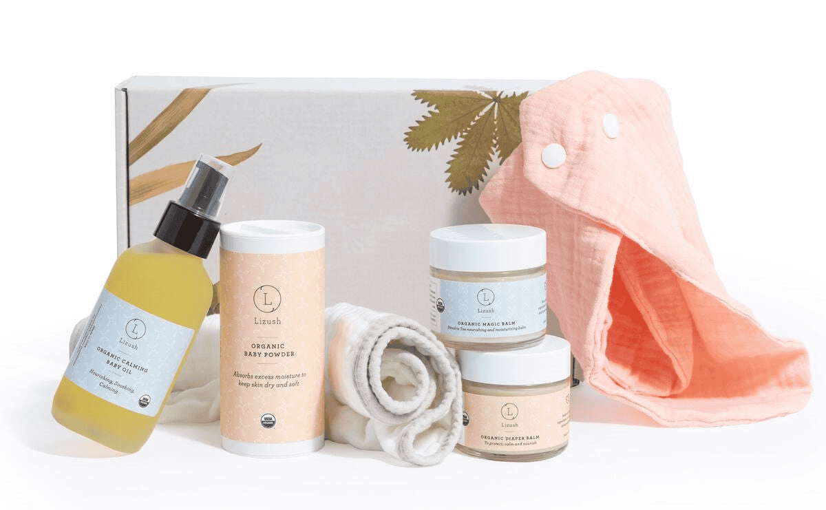 Organic full care new baby gift set - welcome little one!