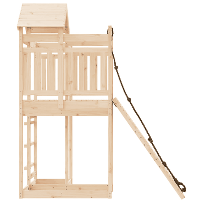 vidaXL Playhouse with Climbing Wall Solid Wood Pine