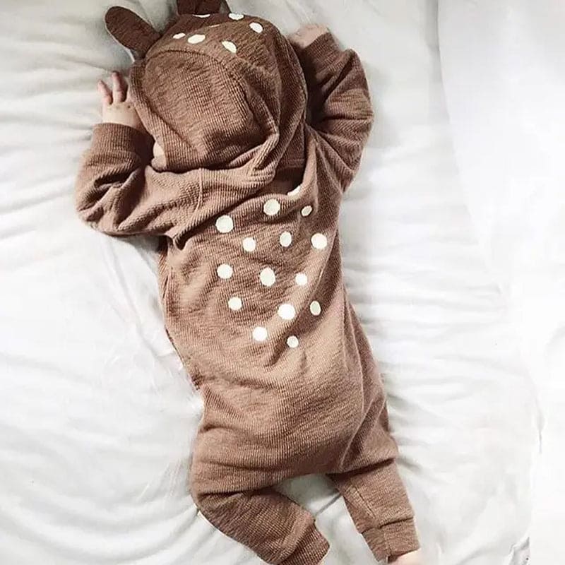 Cute Animal Bear Long Sleeve Cotton Newborn Baby Rompers Back Polka Baby Costume Clothing Outfit Boy Clothes Toddler Jumpsuit