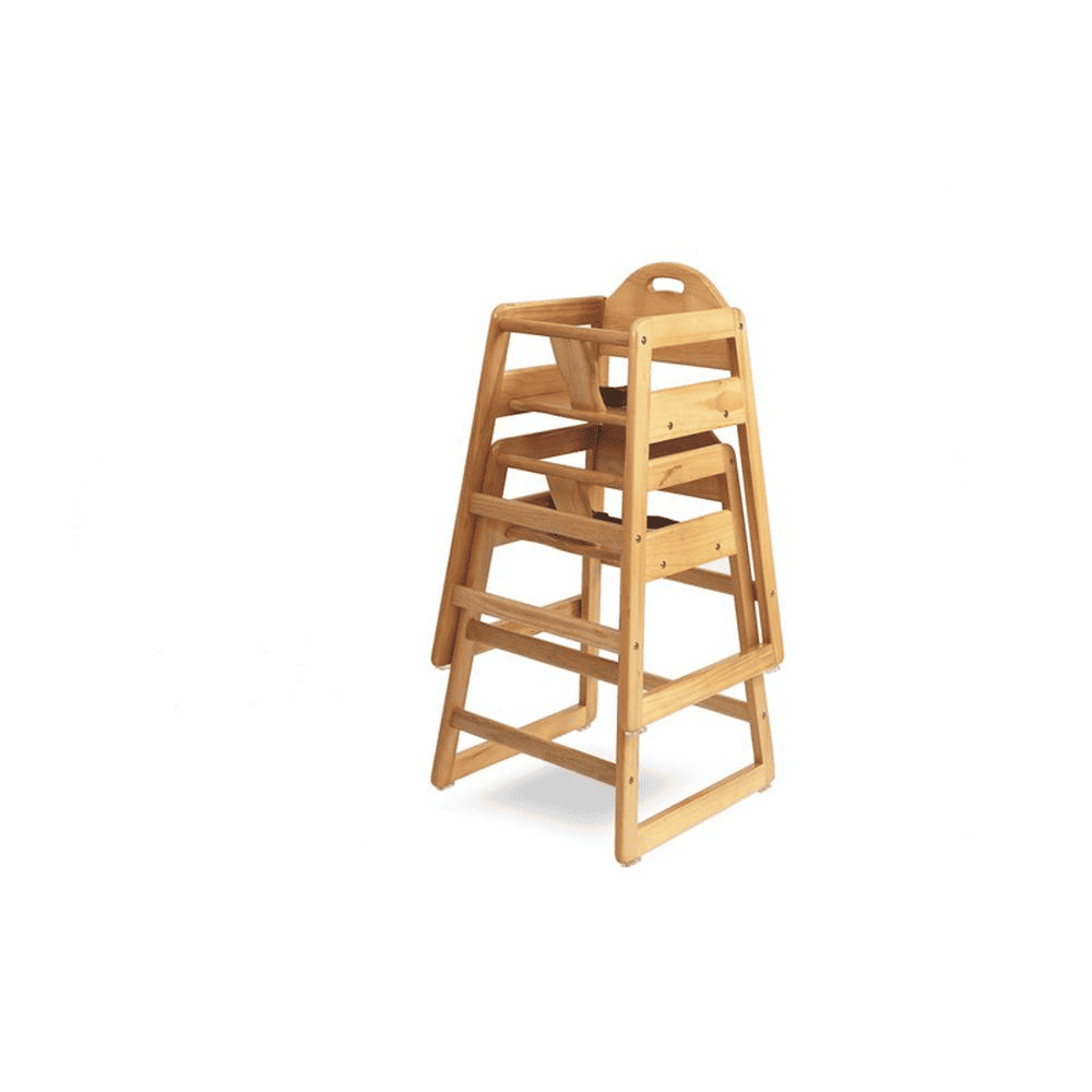 Solid Wood Stackable High Chair, Natural