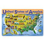 Discover America: 45-Piece Wooden USA Map Puzzle (16x12)