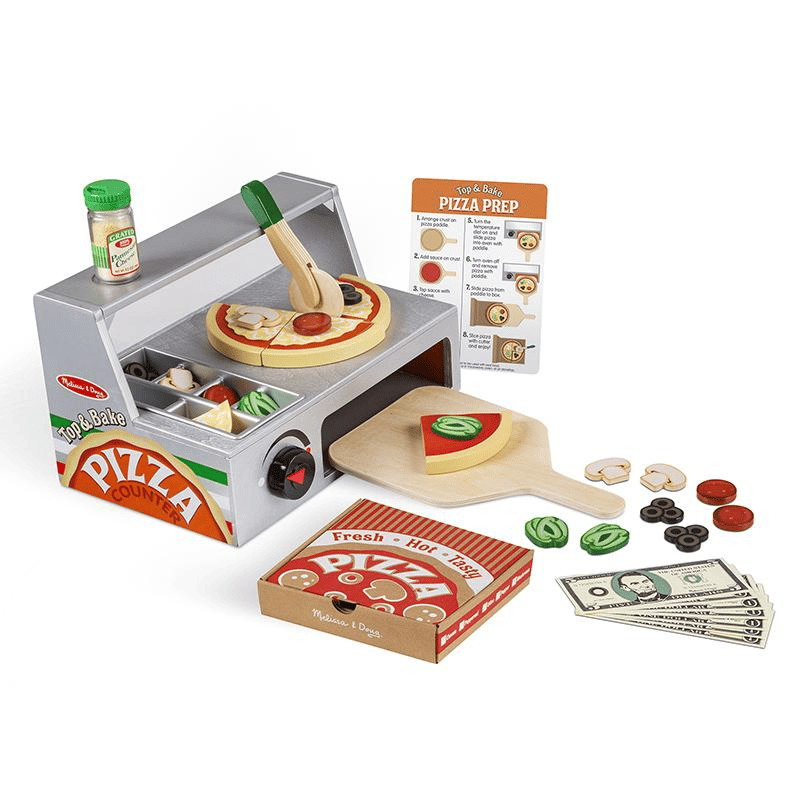 Top & Bake Pizza Counter - Wooden Play Food