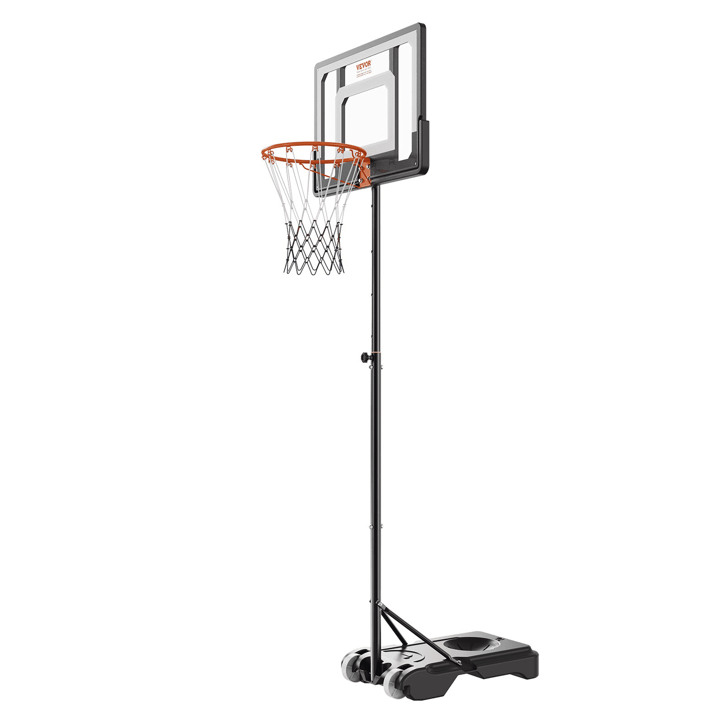 VEVOR Basketball Hoop, 5-7 ft Adjustable Height Portable Backboard System, 32 inch Basketball Hoop & Goal, Kids & Adults Basketball Set with Wheels, Stand, and Fillable Base, for Outdoor/Indoor