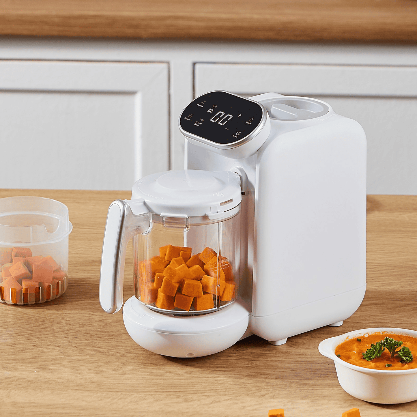 VEVOR Baby Food Maker, 430W Baby Food Processor with 750 ml Tritan Bowl, SUS304 Stainless Steel, 5 in 1 Baby Food Puree Blender Steamer Grinder for Food, Fruit, Vegetable, Meat