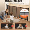 SafeGuard Retractable Baby Gate - 34.2" Tall Mesh Gate, Extends up to 76.8" - Secure for Kids & Pets, Ideal for Stairs, Doorways, Playrooms - Black