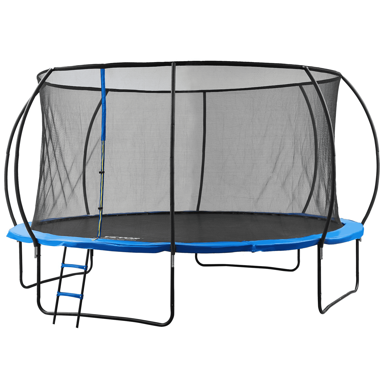 VEVOR 14FT Trampoline, 450 lbs Trampoline with Enclosure Net, Ladder, and Curved Pole, Heavy Duty Trampoline with Jumping Mat and Spring Cover Padding, Outdoor Recreational Trampolines for Kids Adults