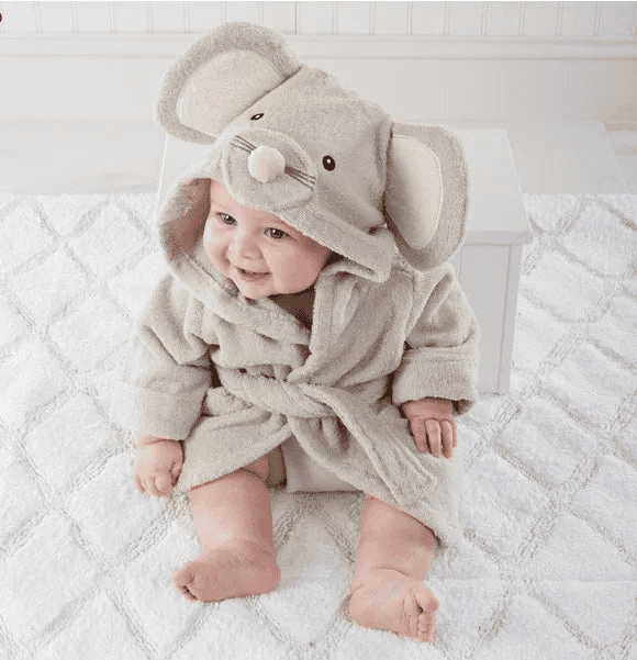 Bathrobe baby animal shape