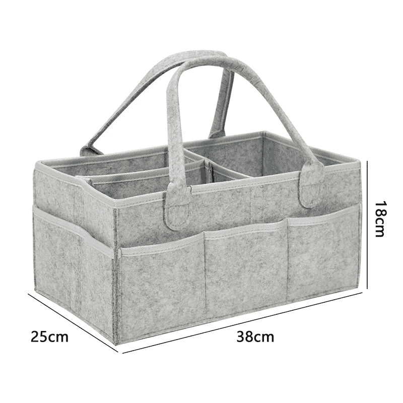 Multipurpose Nappy Basket and Storage with Pockets Multivariant