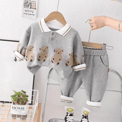 Polo Shirt and Trousers Set with Bears Multivariant