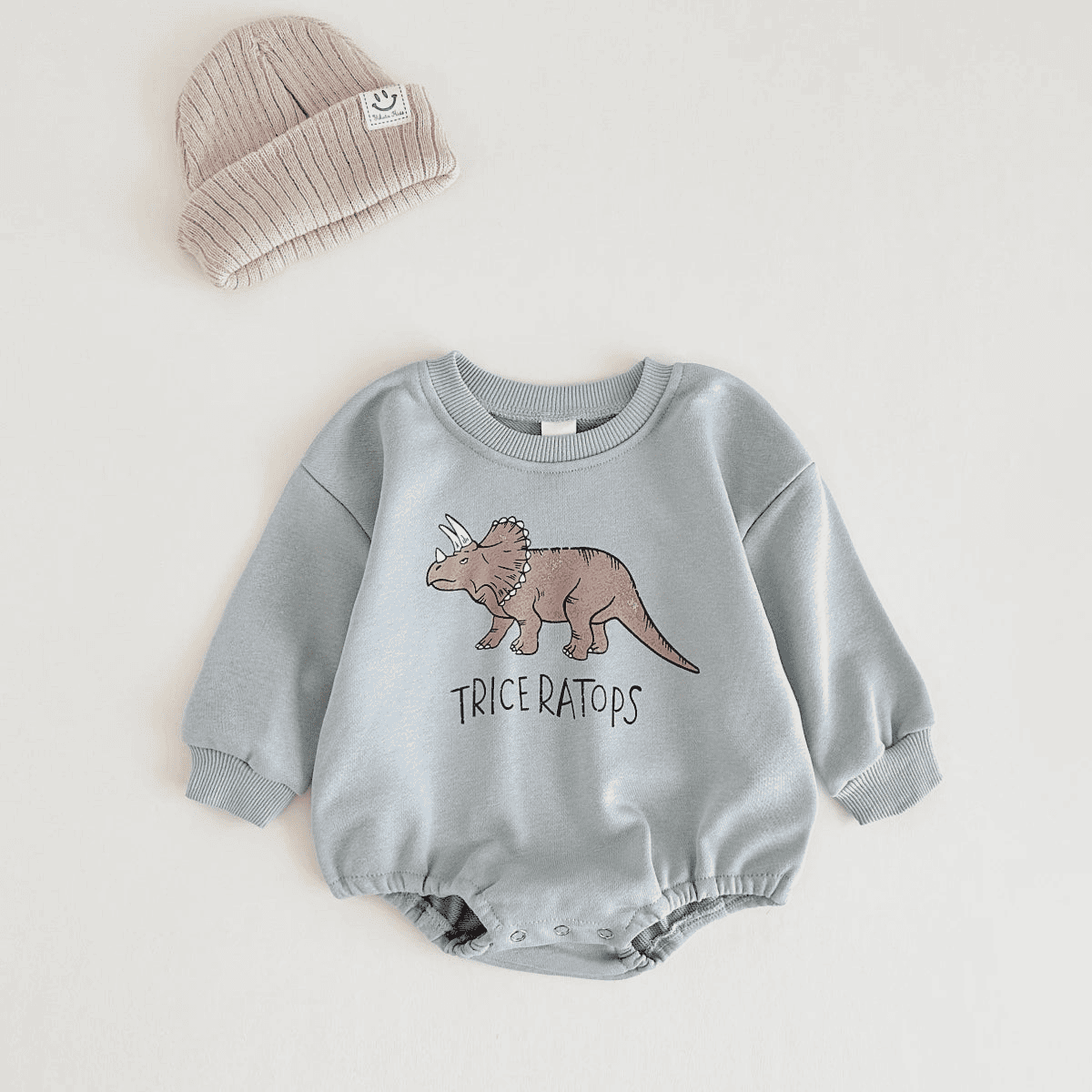 Sweatshirt with Romper Closure and Dinosaurs Multivariant