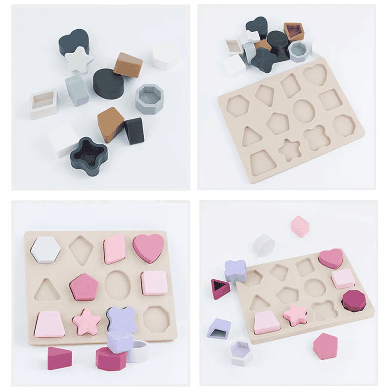 Montessori Puzzle "Shapes" for Children Multivariant