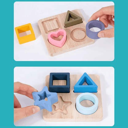 Montessori Puzzle "Shapes" for Children Multivariant