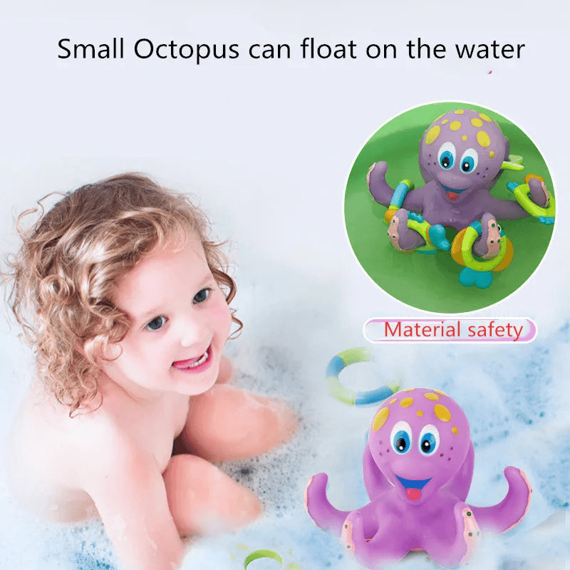 Bath Toy Floating Octopus with Rings