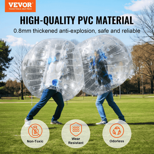 Inflatable Bumper Balls 2-Pack, 4FT/1.2M Body Sumo Zorb Balls for Teen, 0.8mm Thick PVC Human Hamster Bubble Balls for Outdoor Team Gaming Play, Bumper Bopper Toys for Garden, Yard, Park