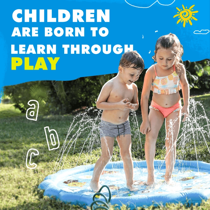 Splash Pad Baby Pool & Sprinkler, Outdoor Water Summer Toy