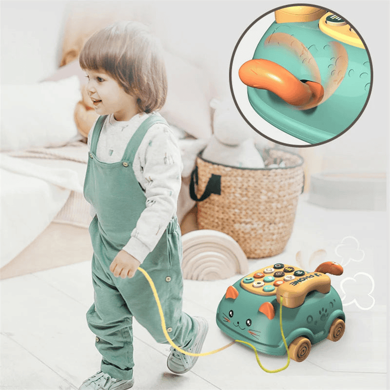 Montessori Musical Toy Telephone Cat