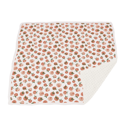 Carnelian Peaches and Black and White Polka Dot Newcastle Blanket