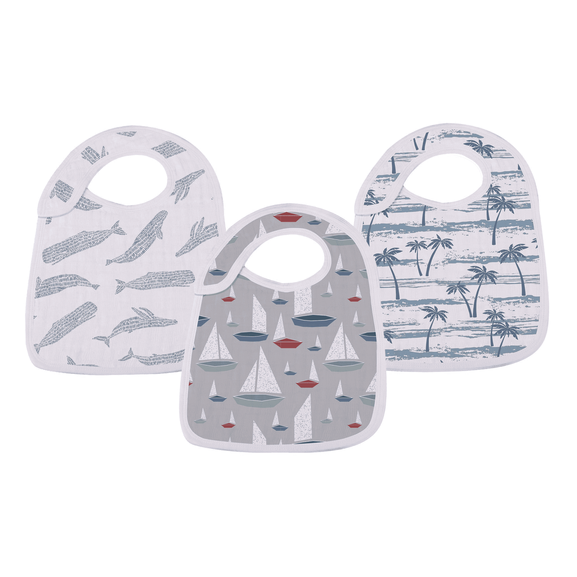 Ocean Tides Bamboo Snap Bibs