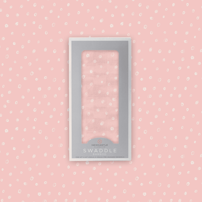 Pink Pearl Polka Dot Bamboo Swaddle