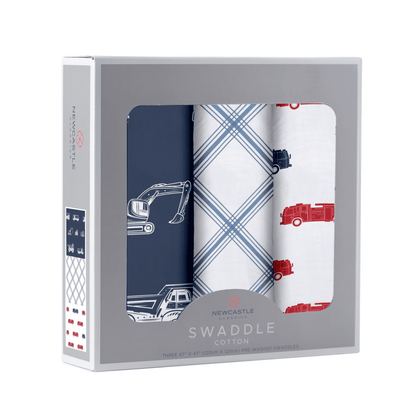 Things That Go Swaddle 3 Pack