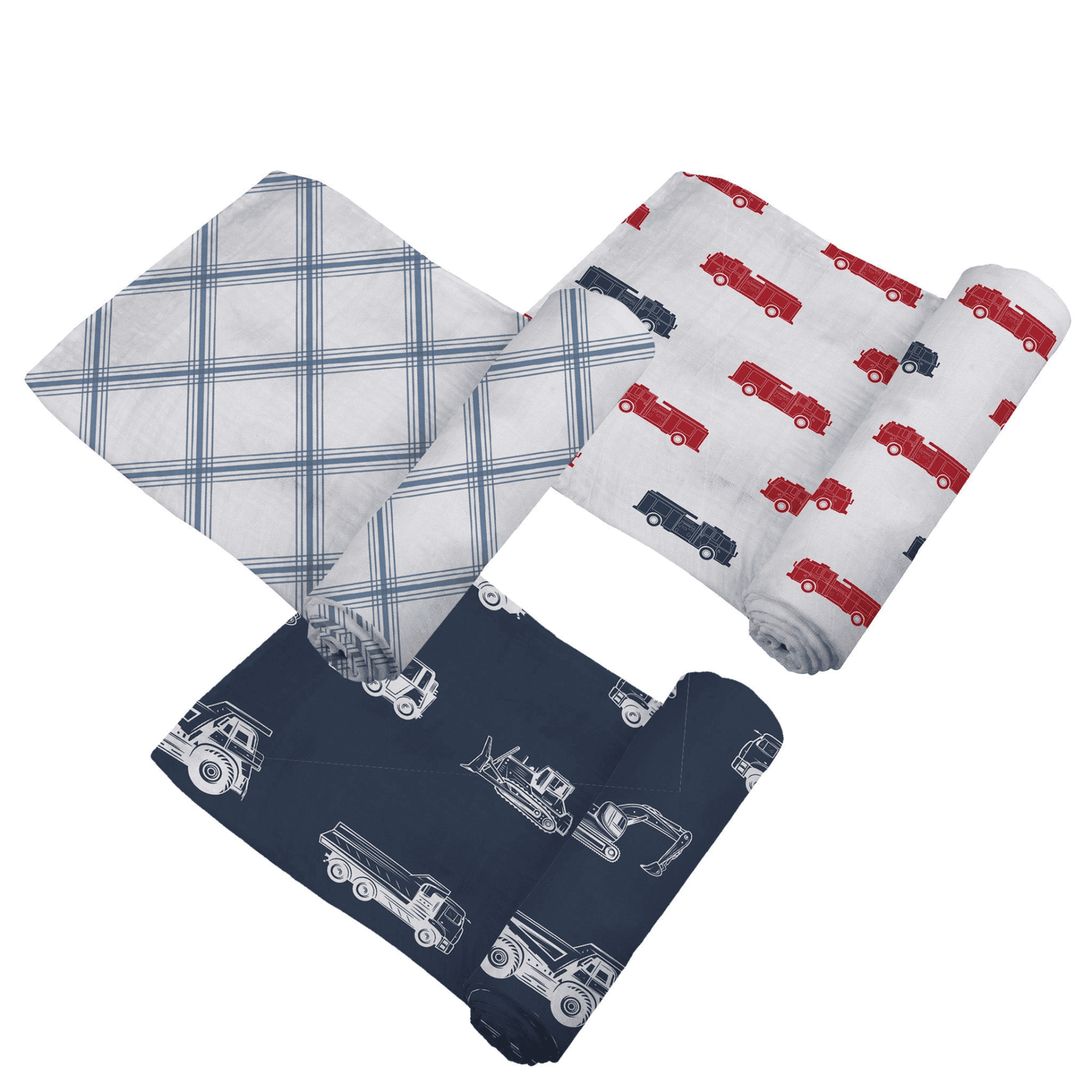 Things That Go Swaddle 3 Pack