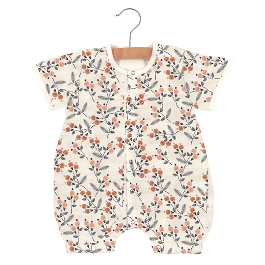 Blossom Baby Romper: Dahlia Floral Bamboo Edition