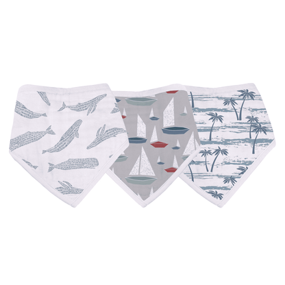 Ocean Tides Bamboo Bandana Bibs 3PK