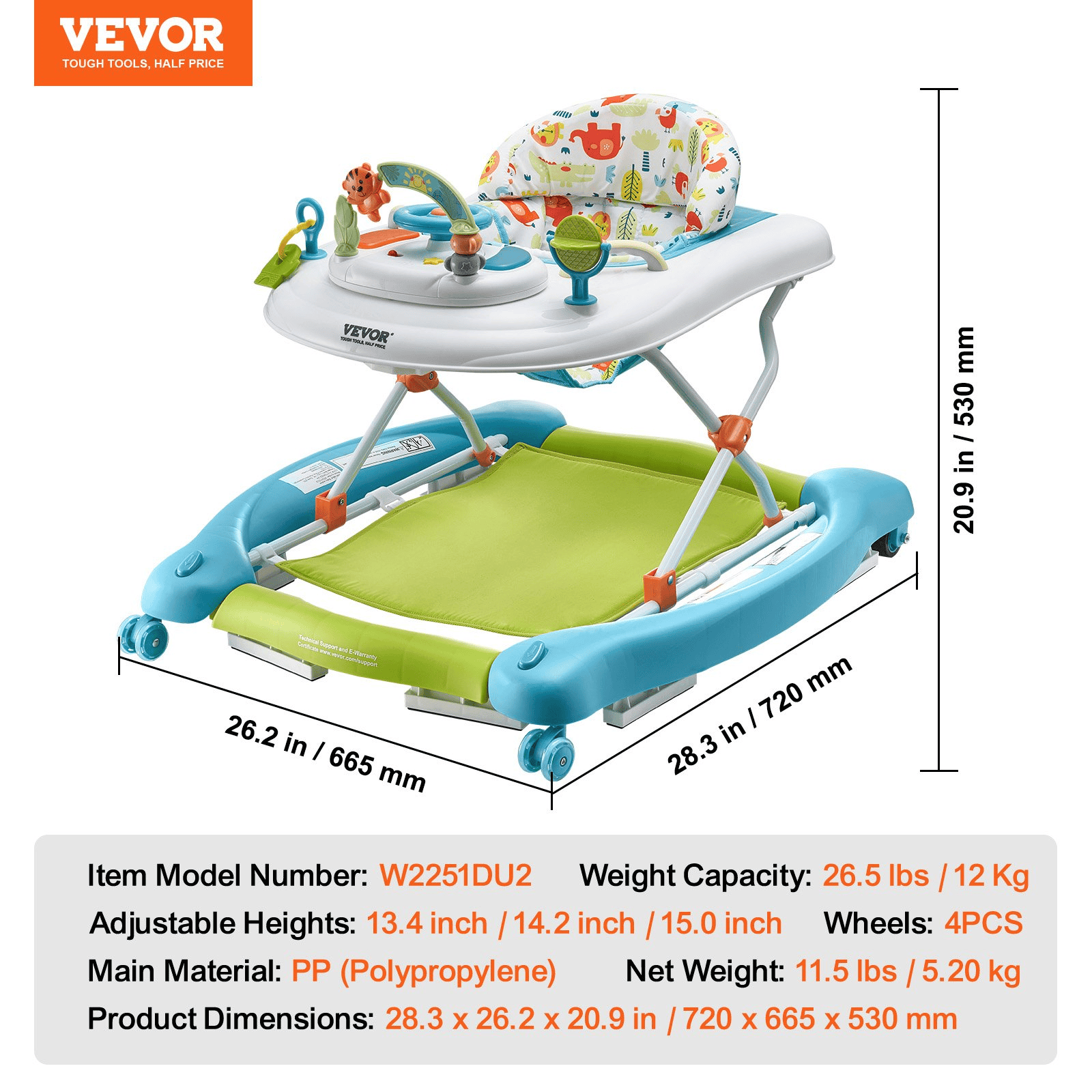 WonderWalker™: 4-in-1 Foldable Baby Activity Center