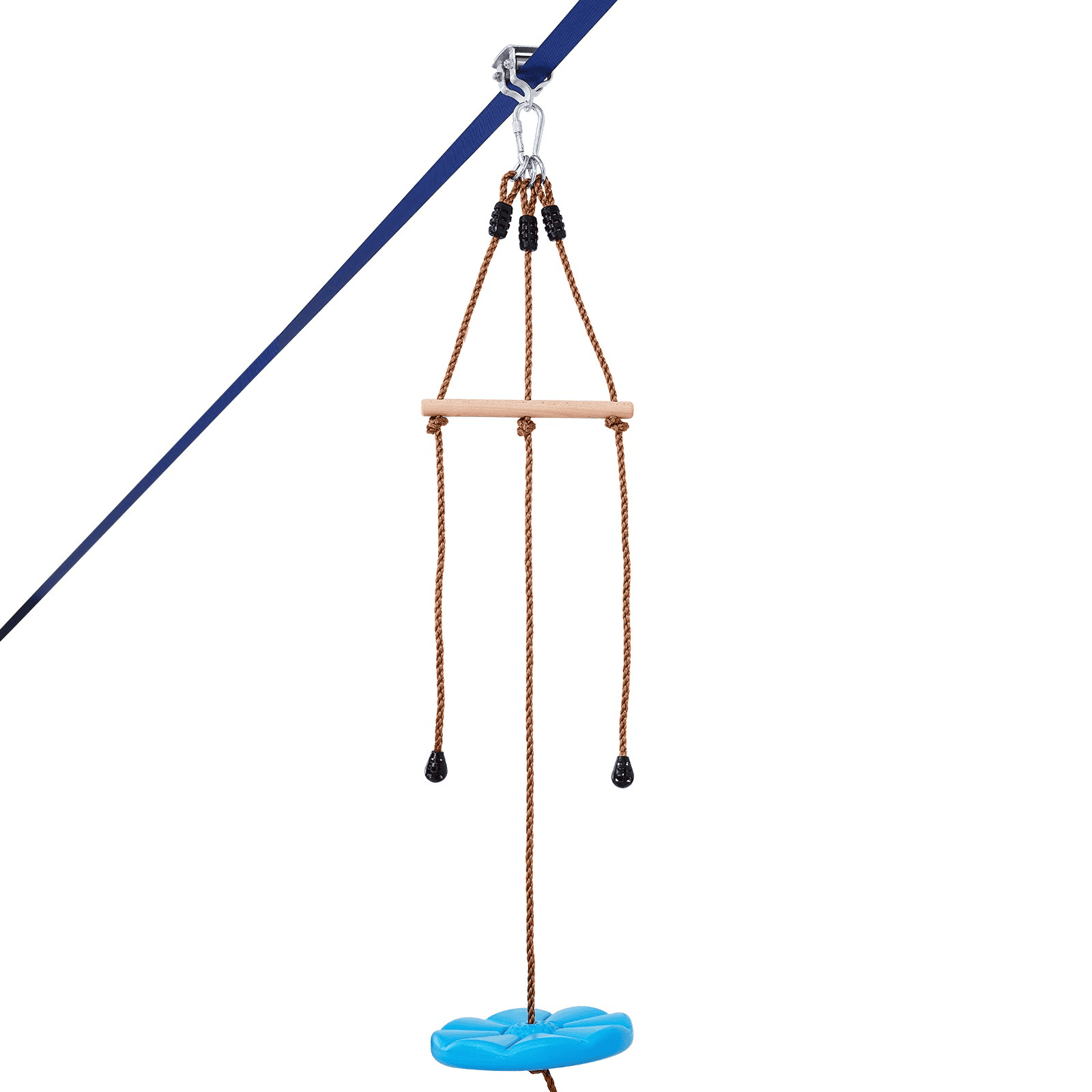 VEVOR 52 ft Zip Line Kit for Kids Adult Trolley Slackers Zipline Up to 500 lb