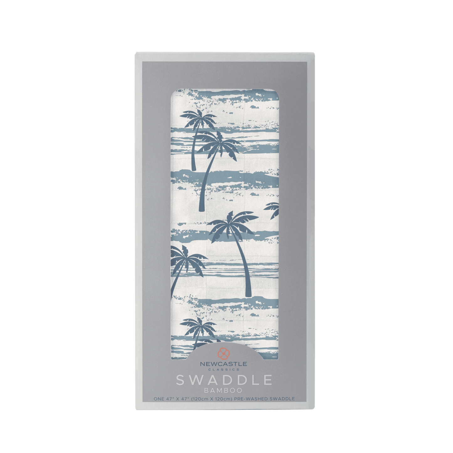 Ocean Palm Trees Bamboo Swaddle