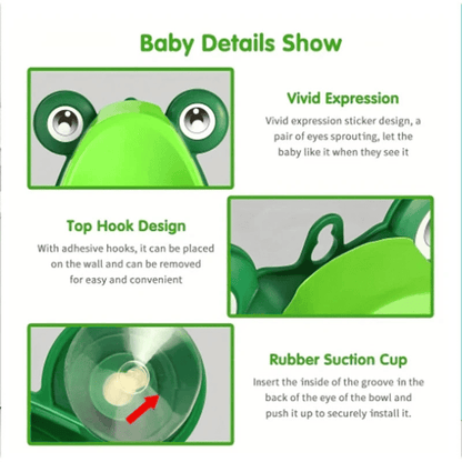 Frog-shaped Wall-mounted Potty Training Urinal for children Multivariant