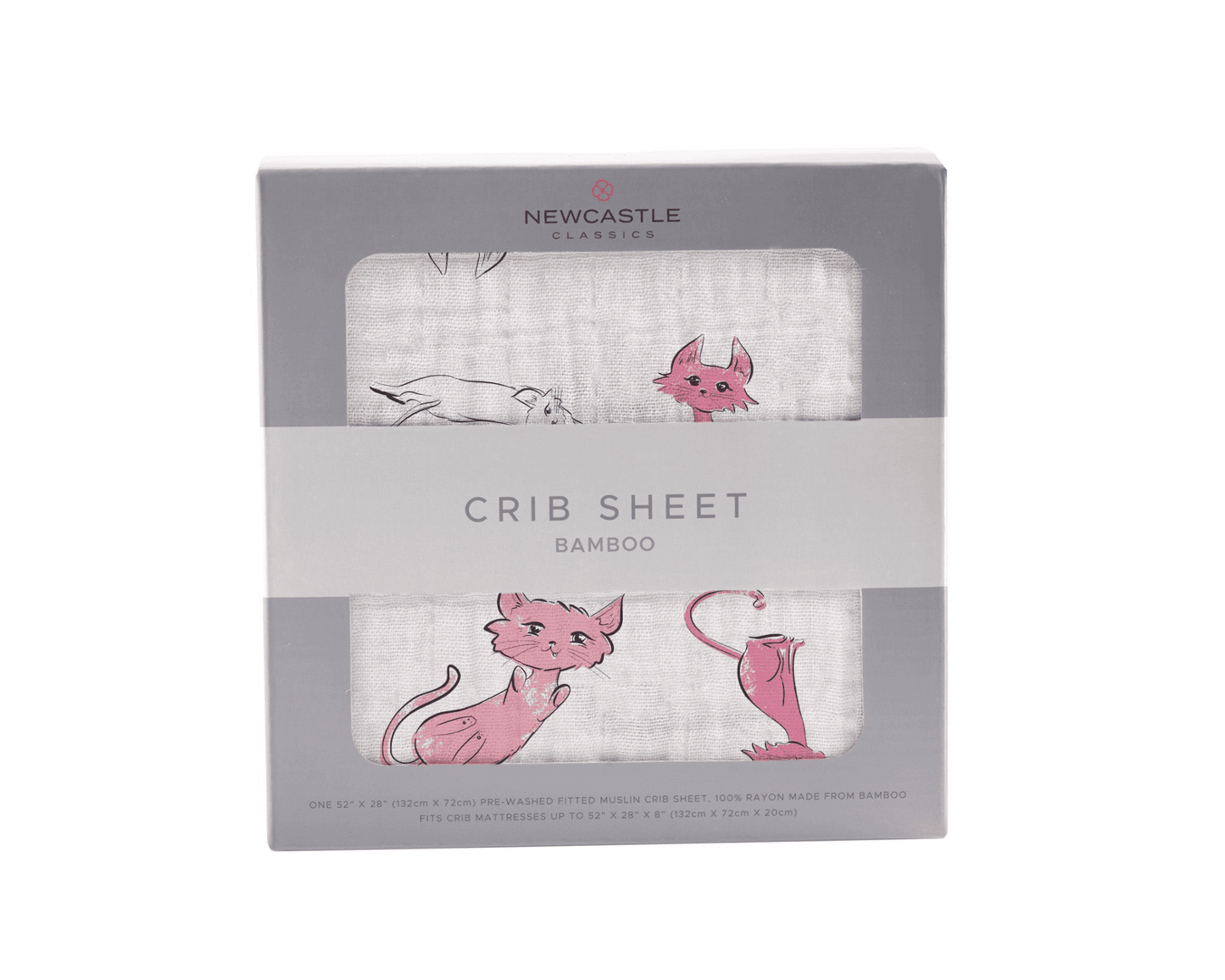 Playful Kitty Bamboo Muslin Crib Sheet