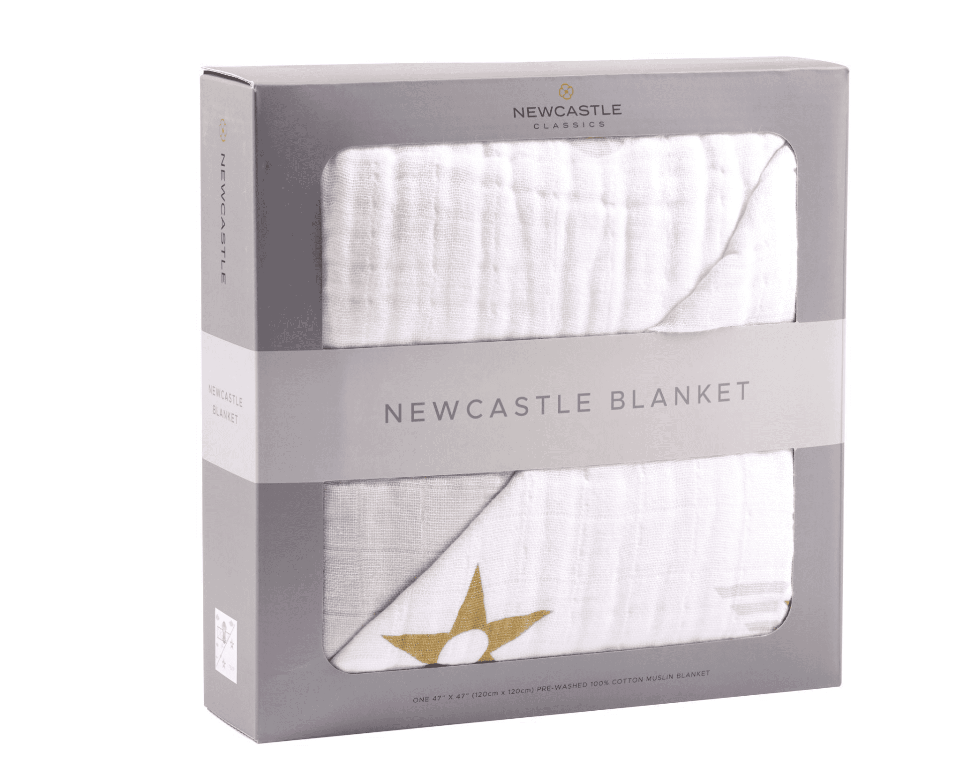 Flying Elephant Cotton Muslin Newcastle Blanket