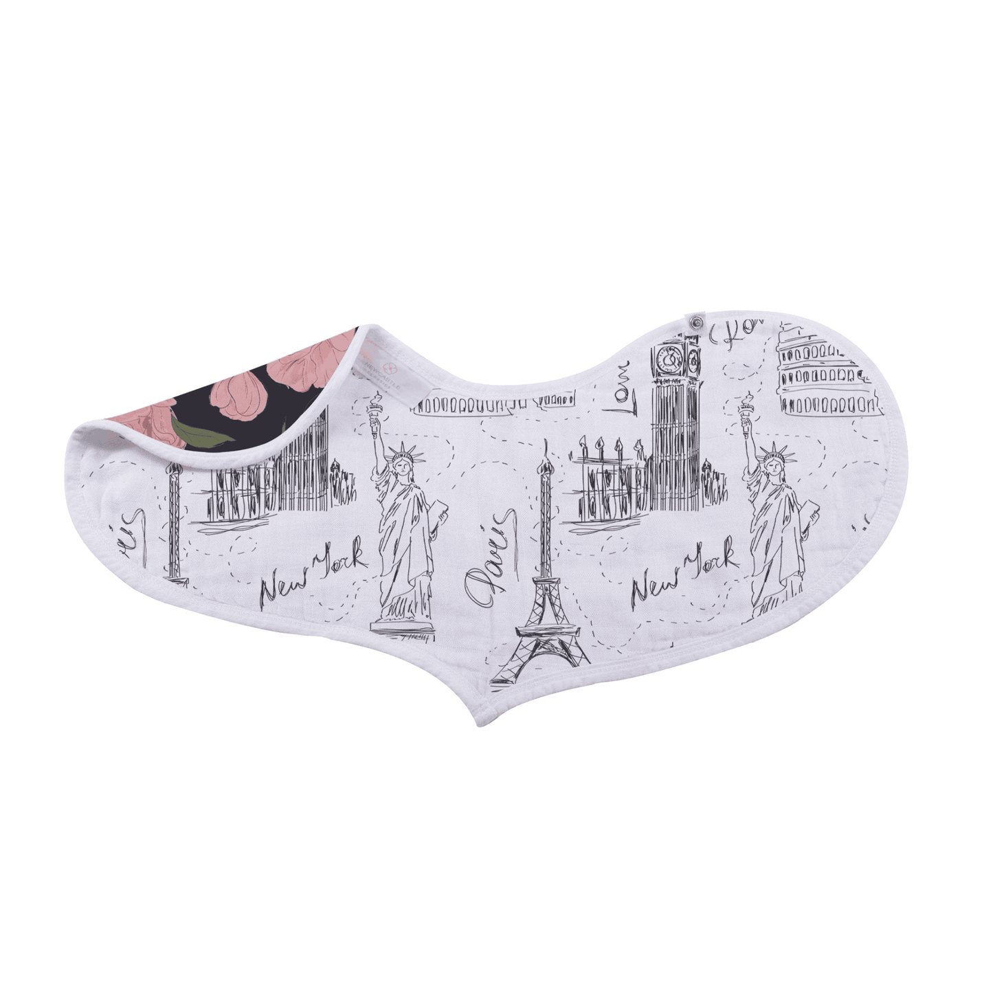 London, Paris, New York Heart Bibs - Set of 2