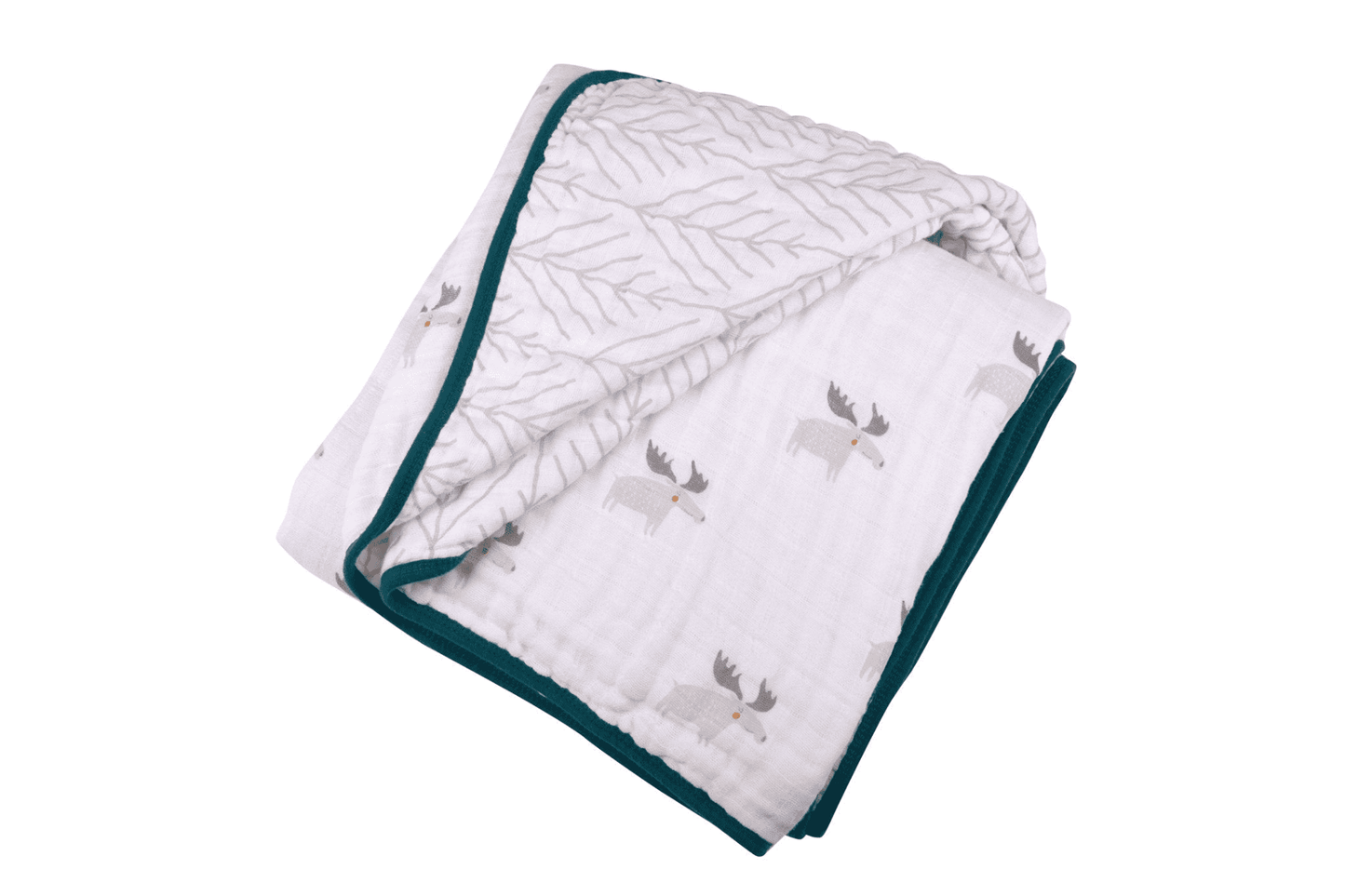 Mister Moose and Forest Arrow Cotton Muslin Newcastle Blanket