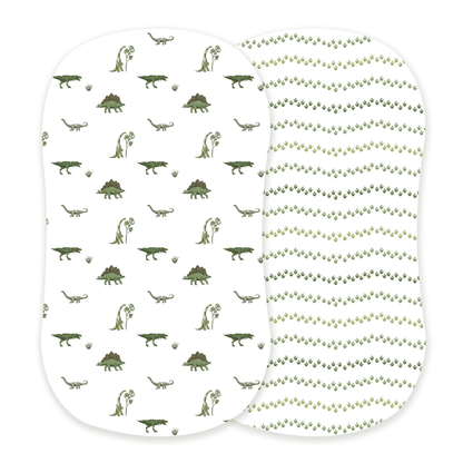 Dino Days and Dino Feet Cotton Changing Pad Cover/Bassinet Sheets