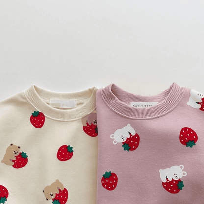 Pants and Sweatshirt Set Strawberries for Children