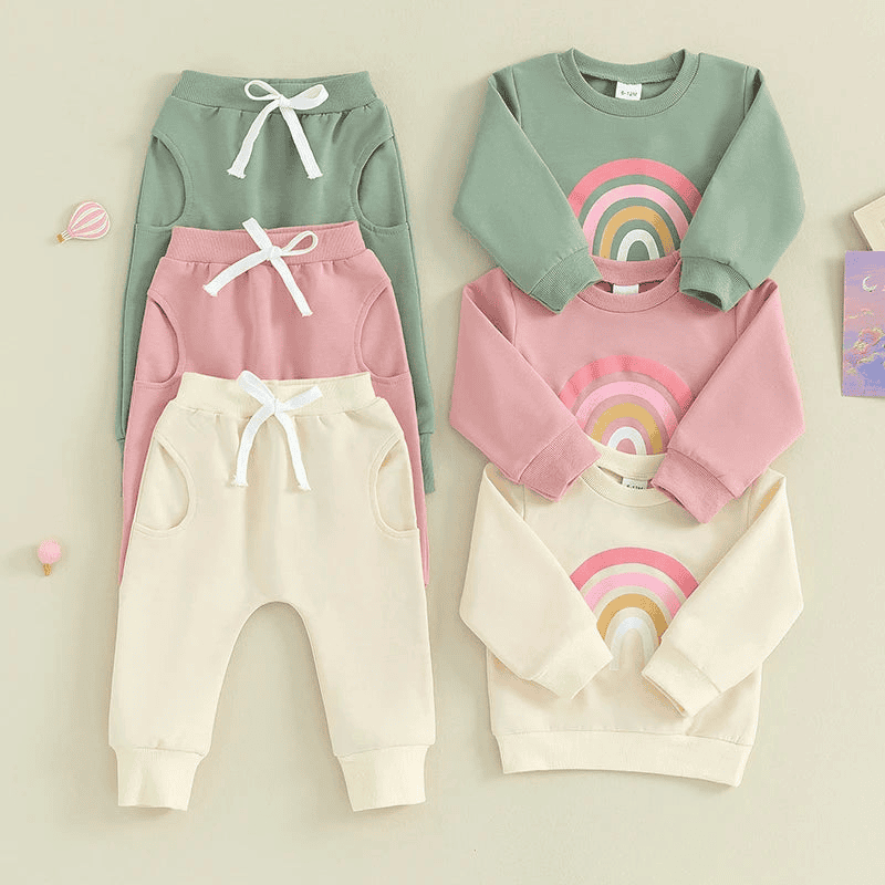 Pants and Sweatshirt Set with Rainbow Multivariant