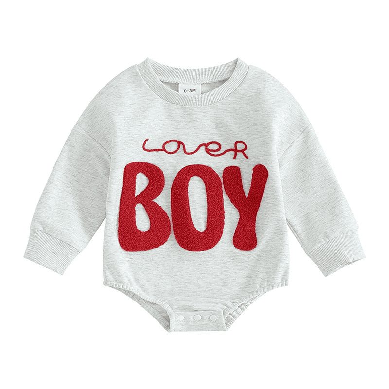 Sweatshirt with Romper Closure "Lover Boy"