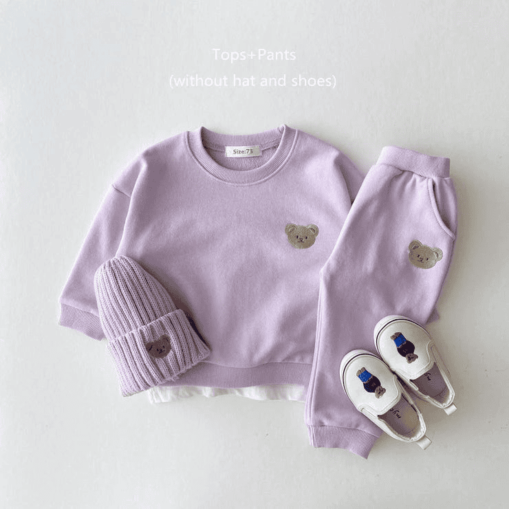 Pants and Sweatshirt Set with Bear Multivariant